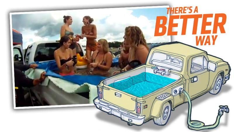 Illustration for article titled We Deserve Better Pickup Truck Hot Tubs, Dammit